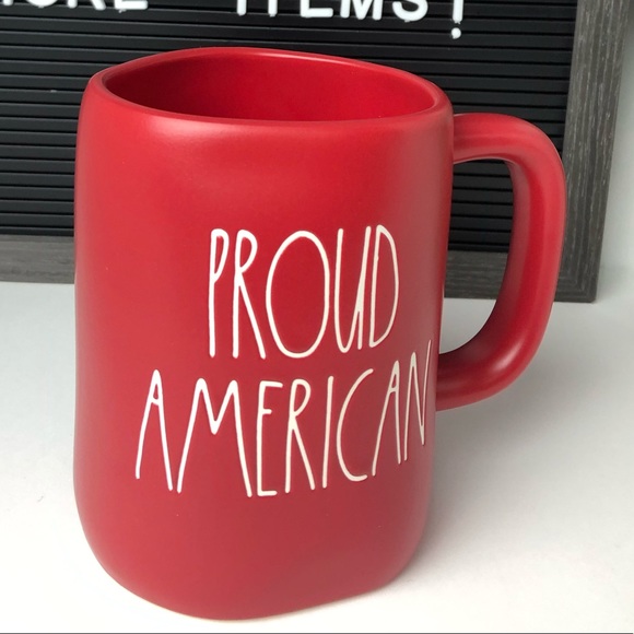 Rae Dunn PROUD AMERICAN mug New with tags - Picture 2 of 9